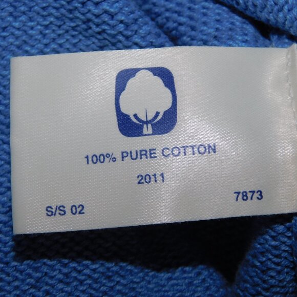 VTG Tulchan Womens XL Blue Pink White Embroidered Flowers Knit Sweater - Picture 5 of 10